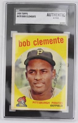 Bob Clemente #478. SGC Authentic Altered