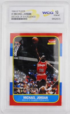 1996-97 Fleer Michael Jordan #4. WCG 10 GEM-MT