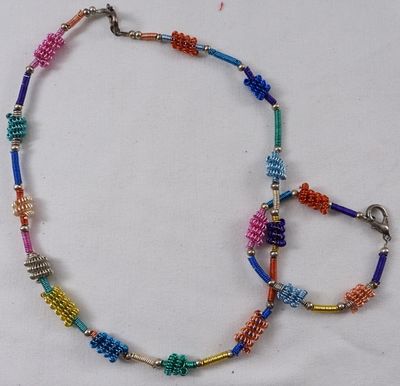 Necklace & Bracelet Set. Pretty colors on the necklace and bracelet