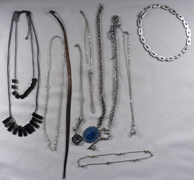 10 Silver-Tone Necklaces. Visit Us On Facebook
