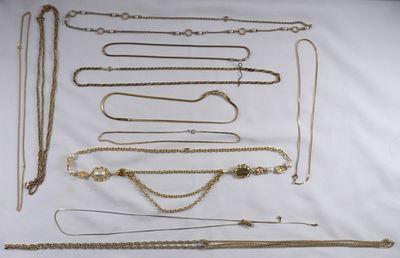 (10) Gold-Tone Necklaces. Bid Vintage!