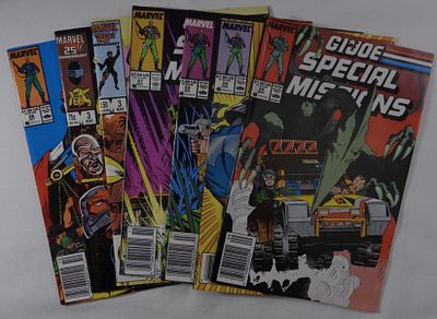 Seven G.I.Joe Comics. G.I.Joe Special Missions Numbers 23, 24, 25, 226, and 27. Plus G.I.Joe And 