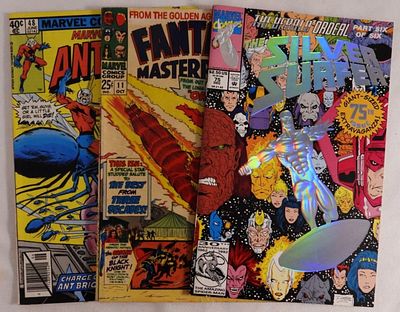 (3) Marvel Comics. 1) Fantasy Masterpieces #11 2) Ant-Man #48 3) The Silver Surfer #75