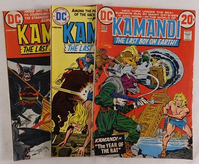 (3) Kamandi The Last Boy On Earth. 1972-1974. All of them are good condition