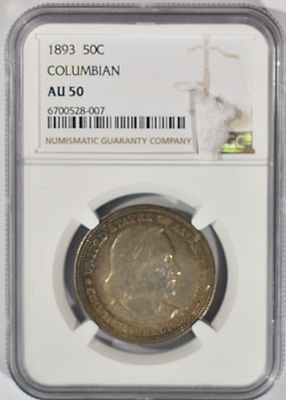 1893 Columbian Expo Half, NGC AU-50. come bid with us now!