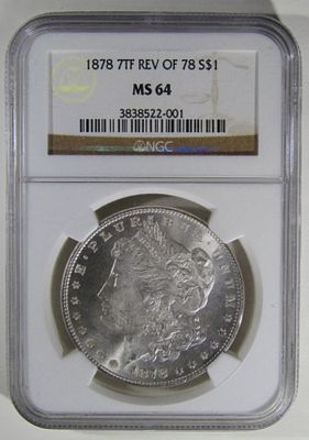 1878 7TF Rev 78 Morgan Dollar, NGC MS-64. Your #1 shop for all things collectible.