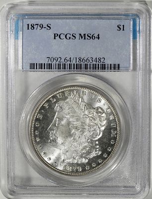 1879-S Morgan Dollar, PCGS MS-64. Bid with Vintage Auctions