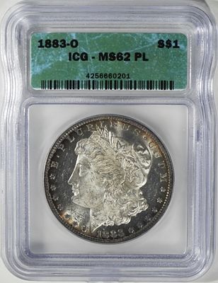 1883-O Morgan Dollar, ICG MS-62 PL. Bid live now!