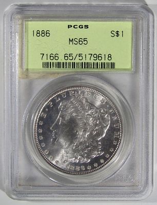 1886 Morgan Dollar, PCGS MS-65. Follow us on Facebook, Instagram, X, and TikTok.