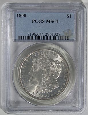 1890 Morgan Dollar, PCGS MS-64. Follow us on Facebook, Instagram, X, and TikTok.
