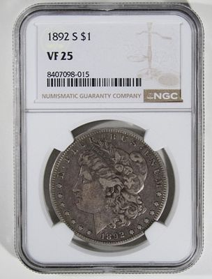 1892-S Morgan Dollar, NGC VF-25. Your #1 shop for all things collectible.