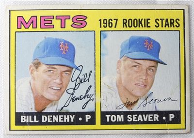 Bill Denehy & Tom Seaver 1967 Rookie Stars. G/VG