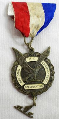 National U.S. Championship Speed Skate. Vintage speed skating award
