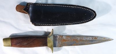 Pakistan Throwing Knife & Black Sheath- Used. Bid live now!