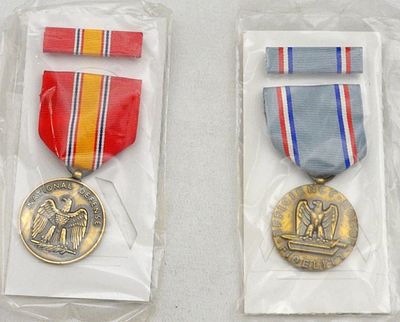 USAF Good Conduct & National Defense. U.S.A.F. Good Conduct medal and ribbon in original box 