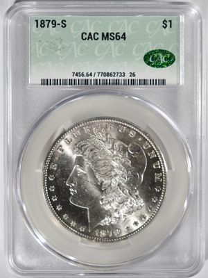 1879-S Morgan Dollar, CAC MS-64. Your #1 shop for all things collectible.