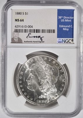 1880-S Morgan Dollar, NGC MS-64. Bid live now!