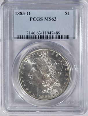1883-O Morgan Dollar, PCGS MS-63. Follow us on Facebook, Instagram, X, and TikTok.