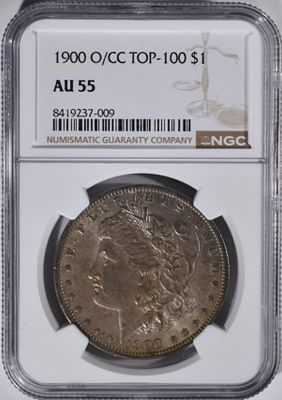 1900-O/CC Morgan Dollar, NGC AU-55. Top 100