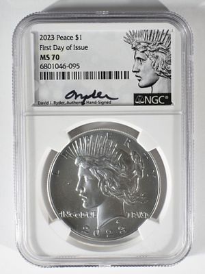 2023 Peace Dollar, NGC MS-70. First Day Issue