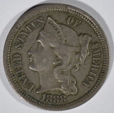 1888 3 Cent Nickel. Bid with Vintage Auctions!