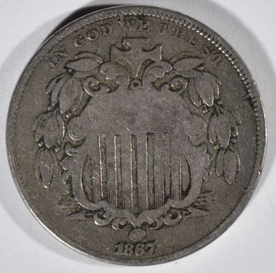 1867 Shield Nickel. Your #1 shop for all things collectible.