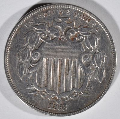 1868 Shield Nickel. Bid live now!