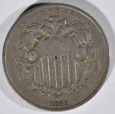 1869 Sheild Nickel. Top-rated online Auction House.
