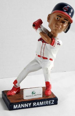 Manny Ramirez 2023 Bobblehead. Is missing the bat from is hands