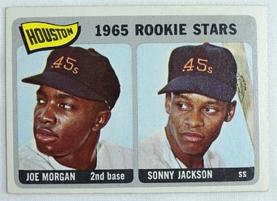 1965 Rookie Stars Joe Morgan & Sonny Jackson. No rounded corners or creases, in good condition