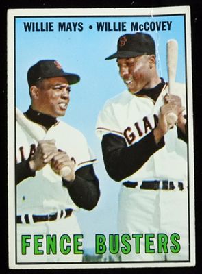 TOPPS #423 Fence Busters Mays & McCovey. In Good condition. 1967 Willie Mays, Willie McCovey