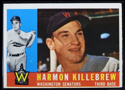 #210 Harmon Killebrew TOPPS 1960. In G/VG condition with rounded corners.