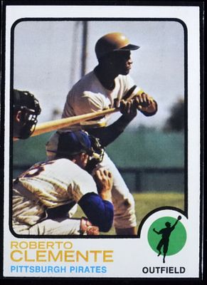 1973 Roberto Clemente #50 TOPPS. In VG condition off-centered
