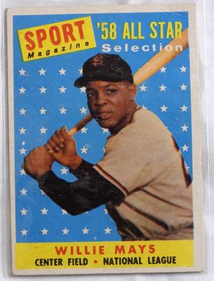 1958 All-Star Willie Mays TOPPS #486. Bid Vintage!