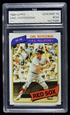 FGS TOPPS Carl Yastrzemski #720. FGS GRADED GEM MINT 10