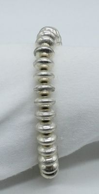 Sterling Beaded Bracelet. Sterling beaded bracelet, 8" long. (18.1 dwt)