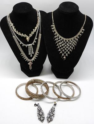 Rhinestone Everything. All the Sparkle Necklaces, Bracelets, Earrings