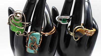 (6) Unique Rings. Sizes 8-9