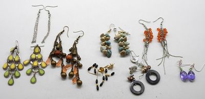 (8) Dangle Style Earrings. All for Pierced Ears