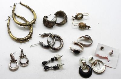 (9) Pair of Vintage Looking Earrings. All for Pierced Ears
