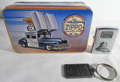 1998 Bradford, PA Zippo & Keychain Set Sealed. 1998 comes with its original tin case and 