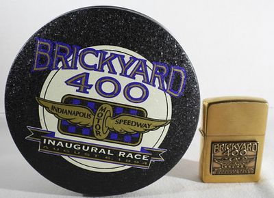 1994 Brickyard 400 Inaugural Race Zippo Unfired. Brass lighter, unfired. Comes in its original 