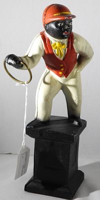 Hitchin Post Horse Jockey Door Stop. "Jocko"