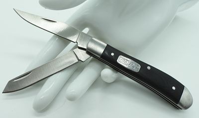 NRA Golden Eagles Two-Blade Pocket Knife. New in box. It has a black handle and is very sharp!