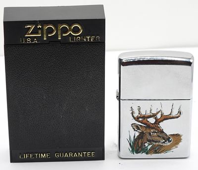 1997 Deer Zippo Sealed. Sealed. Comes in a box. Polished chrome