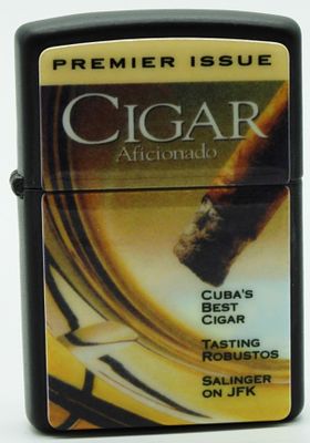 Cigar Aficionado Premier Issue Zippo Unfired. 1997. Does not come with a box. Unfired. Black matte