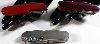 Multi-Tool Pocket Knife Collection, 3 Pieces. Collection of three multi-tool folding knives 