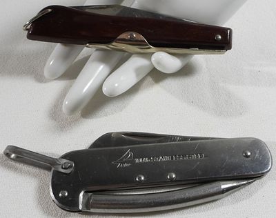 Telo and Okapi Folding Knives. Two vintage European folding knives with traditional multi-blade 
