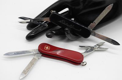 Wenger Multi-Tools, Eddie Bauer & Swiss Army. Two Wenger Delemont, Switzerland, multi-tools 
