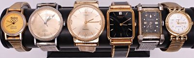 Vintage Watch Collection, 6 Watches. A collection of six vintage wristwatches spanning multiple 
